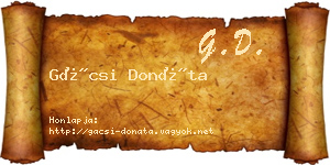 Gácsi Donáta névjegykártya